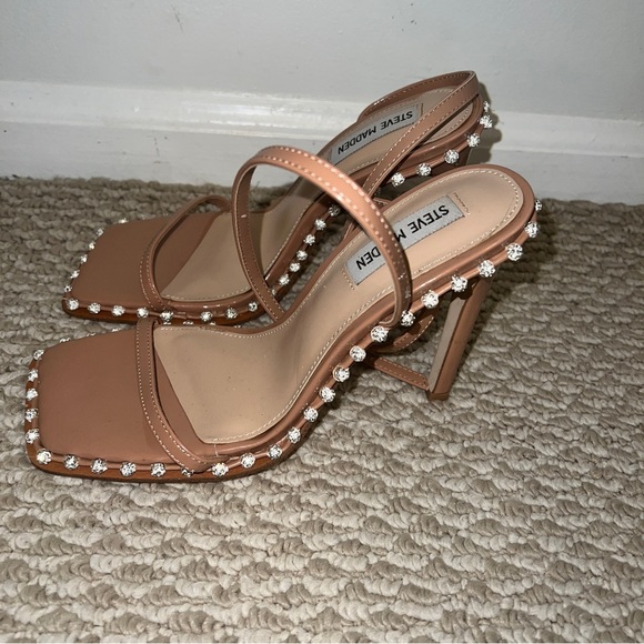 STEVE MADDEN Zaylee Embellished Square Toe Evening Sandals SIZE:7.5 - Picture 7 of 13